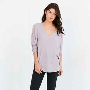 Urban Outfitters Oversized Cozy Thermal V-Neck Top